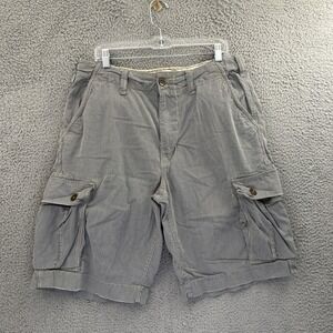 Y2K American Eagle Longer Length Cargo Shorts Baggy Utility Preppy Grunge Men 33